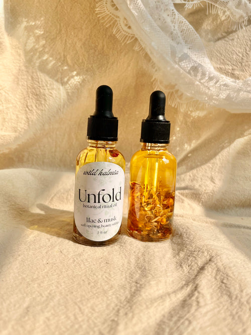 Unfold ritual oil: soft opening, beauty within